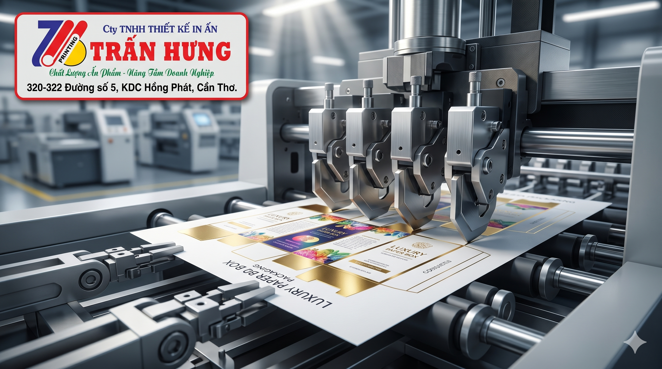 hệ thống máy bế hộp giấy tự động công nghiệp